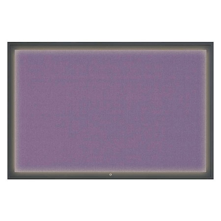 United Visual Products Corkboard, Amethyst/Black, 72" x 48" UV319I1-BLACK-AMETHY
