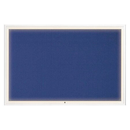 United Visual Products Corkboard, Cobalt/White, 72" x 48" UV319I1-WHITE-COBACC