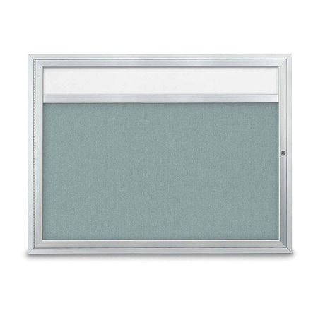 United Visual Products Corkboard, Sngl Dr, Cloud/Satin, 48" x 36" UV3311-SATIN-CLOUD