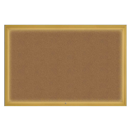 United Visual Products Corkboard, Synthetic Forbo/Gold, 72" x 48" UV319I1-GOLD-FORBO