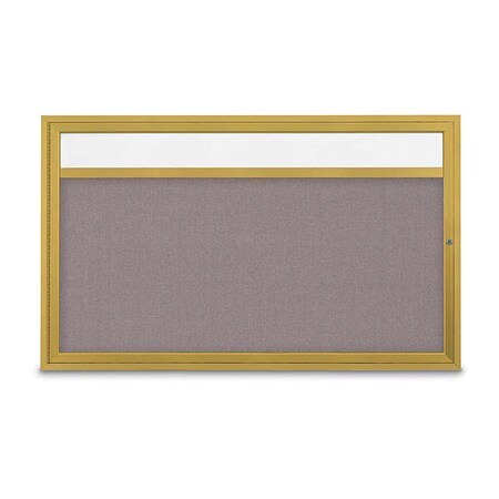 United Visual Products Corkboard, Surf/Gold, 60" x 36" UV3321-GOLD-SURF