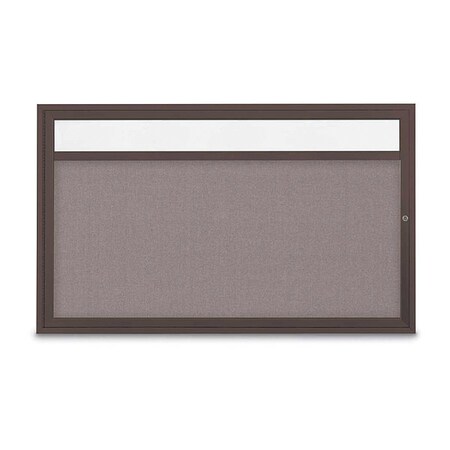 United Visual Products Corkboard, Surf/Brnz, 60" x 36" UV3321-BRONZE-SURF