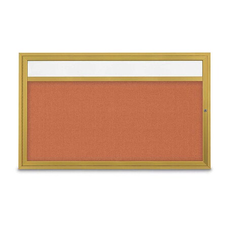 United Visual Products Corkboard, Apricot/Gold, 60" x 36" UV3321-GOLD-APRICOT