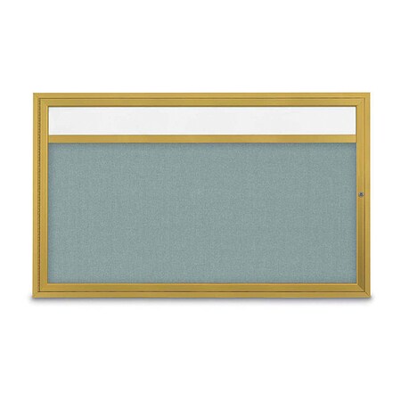 United Visual Products Corkboard, Cloud/Gold, 60" x 36" UV3321-GOLD-CLOUD