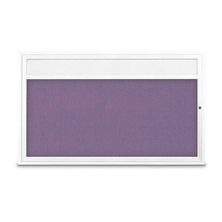 United Visual Products Corkboard, Amethyst/Wht, 60" x 36" UV3321-WHITE-AMETHY