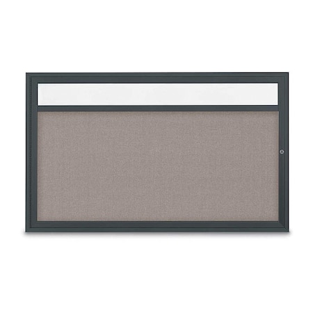 United Visual Products Corkboard, Pearl/Blck, 60" x 36" UV3321-BLACK-PEARL