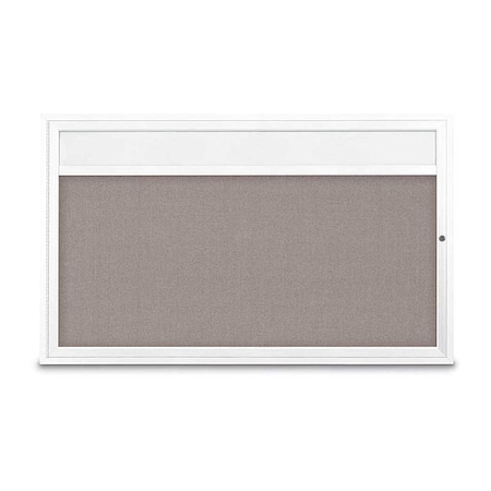 United Visual Products Corkboard, Pearl/Wht, 60" x 36" UV3321-WHITE-PEARL