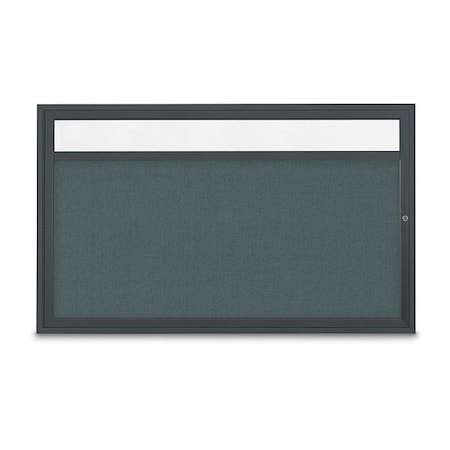 United Visual Products Corkboard, Blue Spruce/Blck, 60" x 36" UV3321-BLACK-BLSPRU