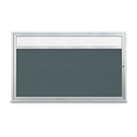 United Visual Products Corkboard, Blue Spruce/Satin, 60" x 36" UV3321-SATIN-BLSPRU