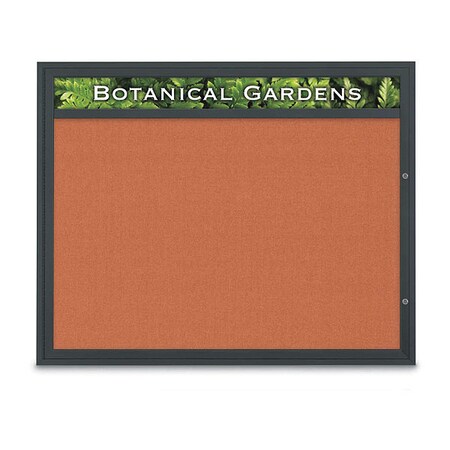United Visual Products Corkboard, Apricot/Black, 60" x 48" UV3322-BLACK-APRICOT