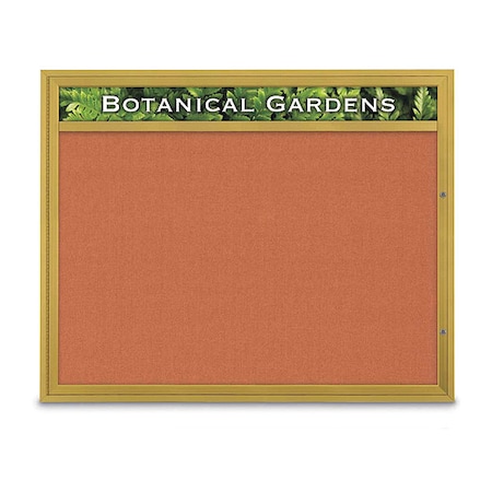 United Visual Products Corkboard, Apricot/Gold, 60" x 48" UV3322-GOLD-APRICOT