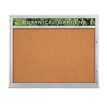 United Visual Products Corkboard, Cork/Satin, 60" x 48" UV3322-SATIN-CORK