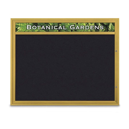 United Visual Products Corkboard, Rubber/Gold, 60" x 48" UV3322-GOLD-RUBBER