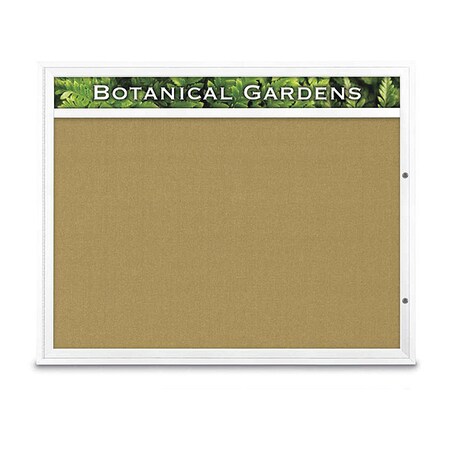 United Visual Products Corkboard, Keylime/White, 60" x 48" UV3322-WHITE-KEYLIME