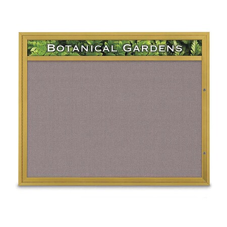 United Visual Products Corkboard, Surf/Gold, 60" x 48" UV3322-GOLD-SURF