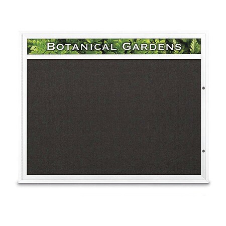 United Visual Products Corkboard, White/Black, 60" x 48" UV3322-WHITE-BLACK