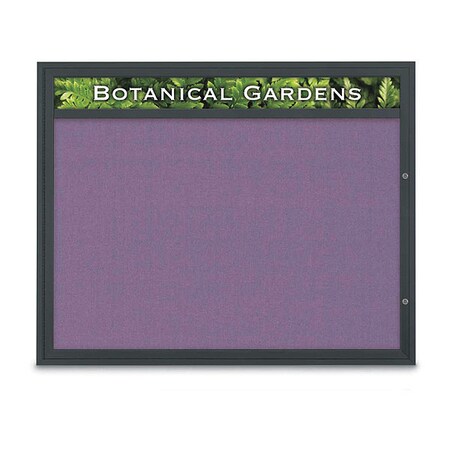 United Visual Products Corkboard, Amethyst/Black, 60" x 48" UV3322-BLACK-AMETHY