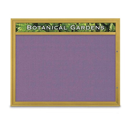 United Visual Products Corkboard, Amethyst/Gold, 60" x 48" UV3322-GOLD-AMETHY