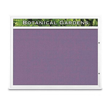 United Visual Products Corkboard, Amethyst/White, 60" x 48" UV3322-WHITE-AMETHY