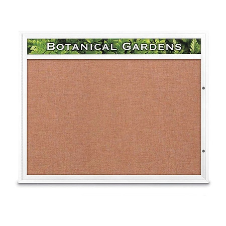 United Visual Products Corkboard, Cinnabar/White, 60" x 48" UV3322-WHITE-CINNABA