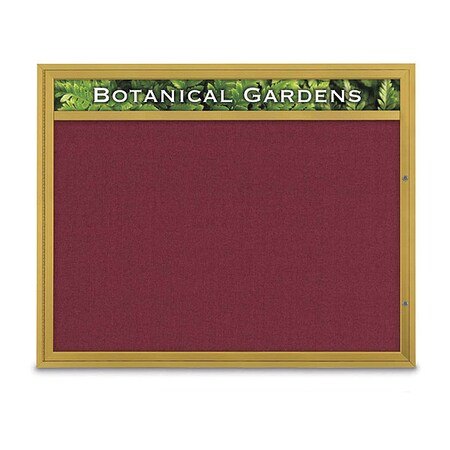United Visual Products Corkboard, Burgundy/Gold, 60" x 48" UV3322-GOLD-DBURGU
