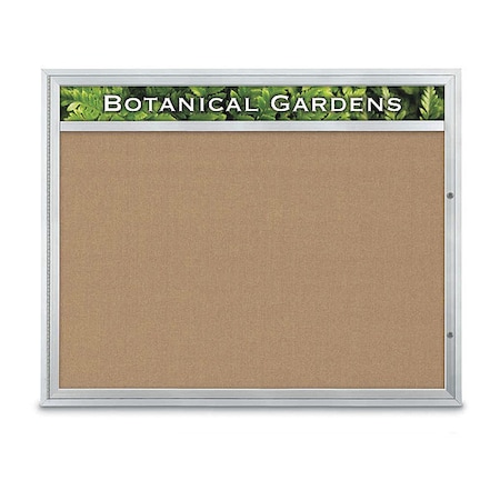 United Visual Products Corkboard, Buff/Satin, 60" x 48" UV3322-SATIN-BUFF
