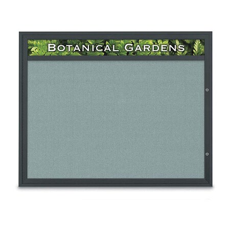 United Visual Products Corkboard, Cloud/Black, 60" x 48" UV3322-BLACK-CLOUD