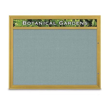 United Visual Products Corkboard, Cloud/Gold, 60" x 48" UV3322-GOLD-CLOUD