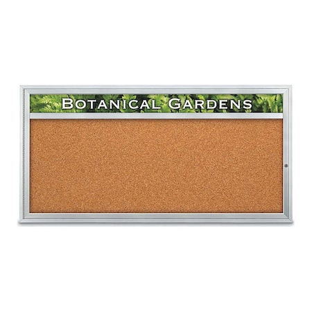 United Visual Products Corkboard, Cork/Satin, 72" x 36" UV3331-SATIN-CORK