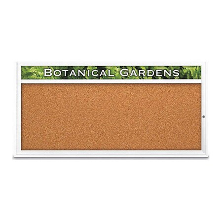 United Visual Products Corkboard, Cork/White, 72" x 36" UV3331-WHITE-CORK