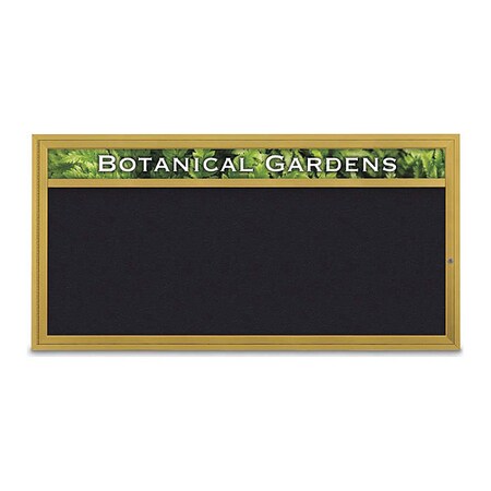 United Visual Products Corkboard, Rbbr/Gold, 72" x 36" UV3331-GOLD-RUBBER