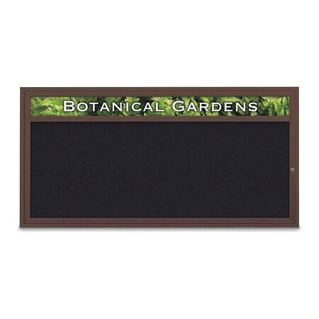 United Visual Products Corkboard, Rbbr/Brnz, 72" x 36" UV3331-BRONZE-RUBBER