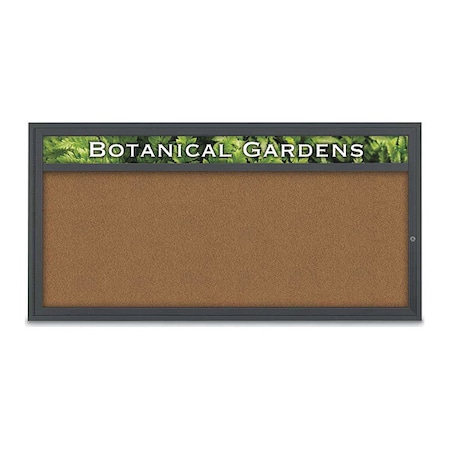United Visual Products Corkboard, Synthtc Forbo/Blck, 72" x 36" UV3331-BLACK-FORBO