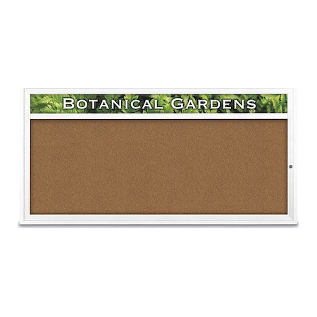 United Visual Products Corkboard, Synthtc Forbo/White, 72" x 36" UV3331-WHITE-FORBO