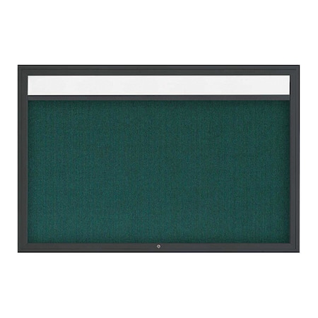 United Visual Products Corkboard, Drk Spruce/Black, 72" x 48" UV3341-BLACK-DRKSPR