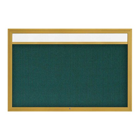 United Visual Products Corkboard, Drk Spruce/Gold, 72" x 48" UV3341-GOLD-DRKSPR