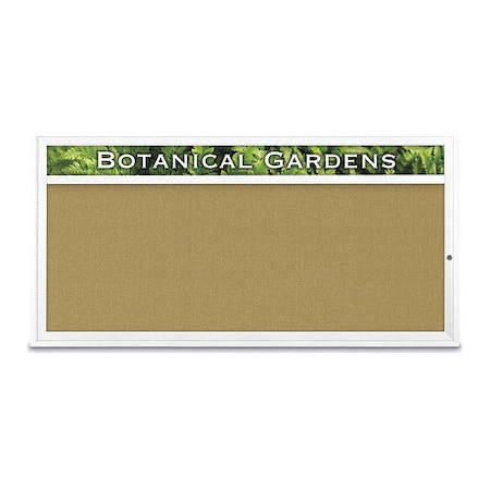 United Visual Products Corkboard, Keylime/White, 72" x 36" UV3331-WHITE-KEYLIME