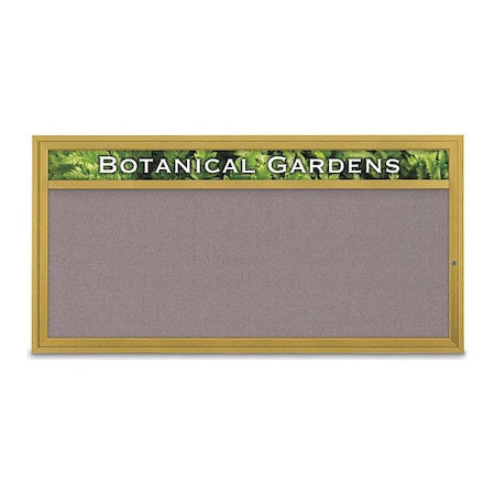 United Visual Products Corkboard, Surf/Gold, 72" x 36" UV3331-GOLD-SURF