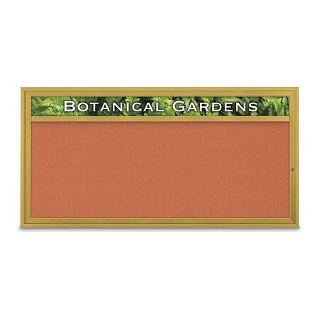 United Visual Products Corkboard, Apricot/Gold, 72" x 36" UV3331-GOLD-APRICOT