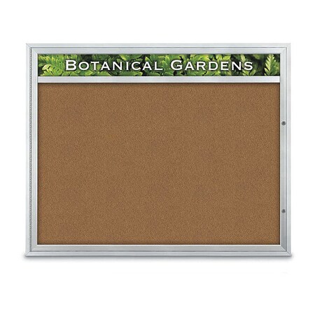 United Visual Products Corkboard, Synthetic Forbo/Satin, 60"x 48" UV3322-SATIN-FORBO
