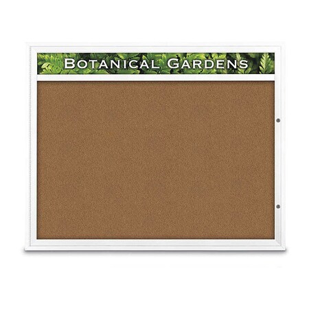 United Visual Products Corkboard, Synthetic Forbo/White, 60"x 48" UV3322-WHITE-FORBO
