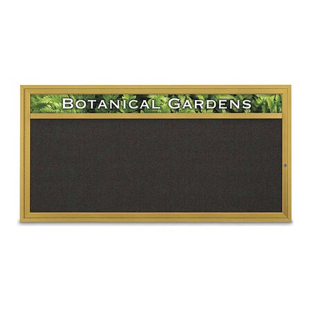 United Visual Products Corkboard, Gold/Black, 72" x 36" UV3331-GOLD-BLACK