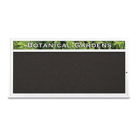 United Visual Products Corkboard, White/Black, 72" x 36" UV3331-WHITE-BLACK