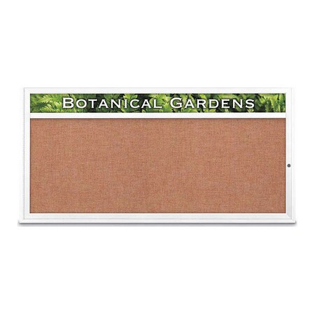 United Visual Products Corkboard, Cinnabar/White, 72" x 36" UV3331-WHITE-CINNABA