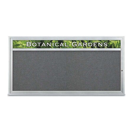 United Visual Products Corkboard, Med Grey/Satin, 72" x 36" UV3331-SATIN-MEDGRY