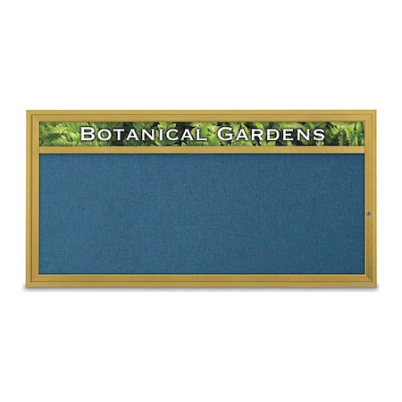 United Visual Products Corkboard, Ultramarine/Gold, 72" x 36" UV3331-GOLD-ULTMAR