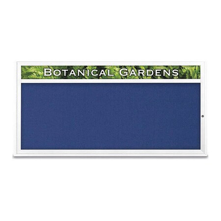 United Visual Products Corkboard, Cobalt/White, 72" x 36" UV3331-WHITE-COBACC