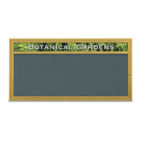 United Visual Products Corkboard, Blue Spruce/Gold, 72" x 36" UV3331-GOLD-BLSPRU