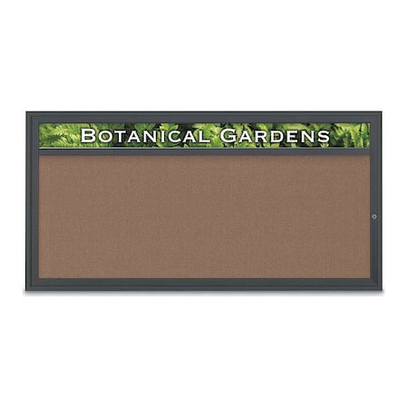 United Visual Products Corkboard, Pumice/Blck, 72" x 36" UV3331-BLACK-PUMICE