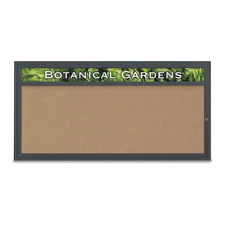 United Visual Products Corkboard, Buff/Blck, 72" x 36" UV3331-BLACK-BUFF